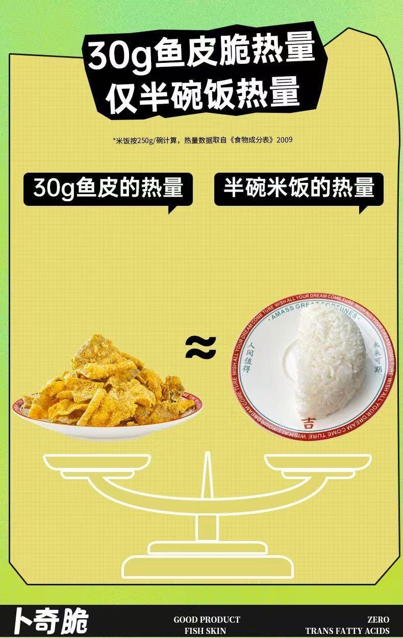 卜奇脆 香酥魚皮 川香麻辣味 進口高蛋白巴沙魚皮 酥脆直擊味蕾 30g