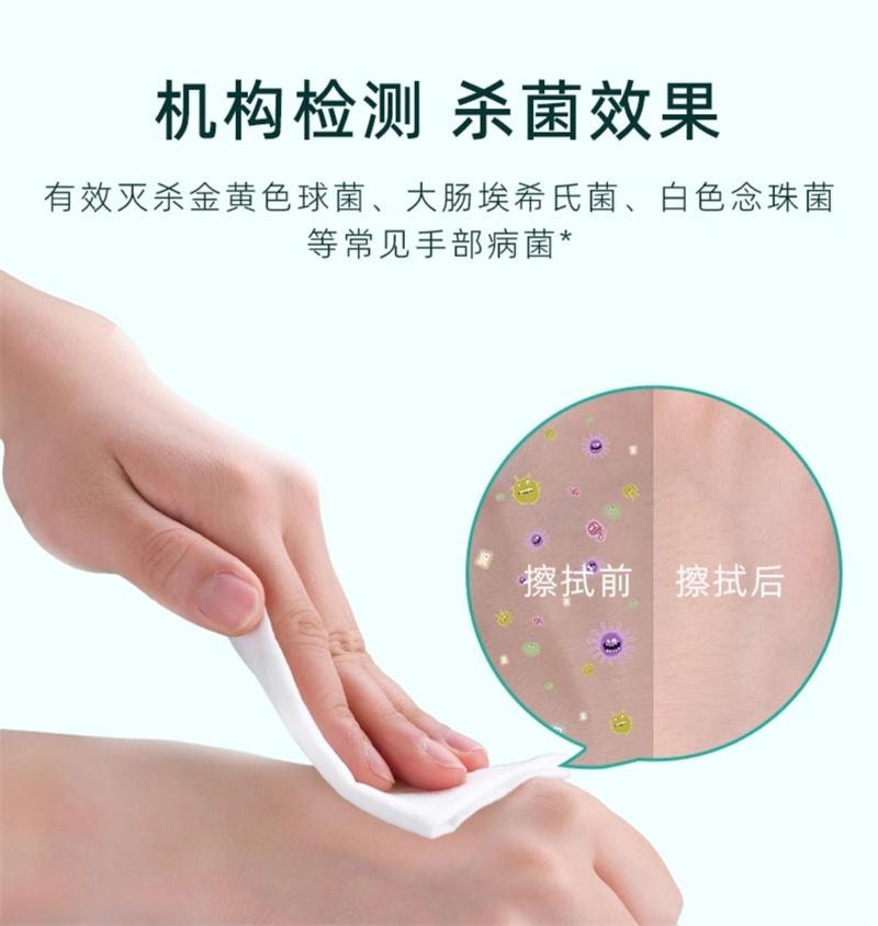 【中国直邮】 德佑 75%酒精消毒湿巾99.99%杀菌母婴湿纸巾 40抽/1包