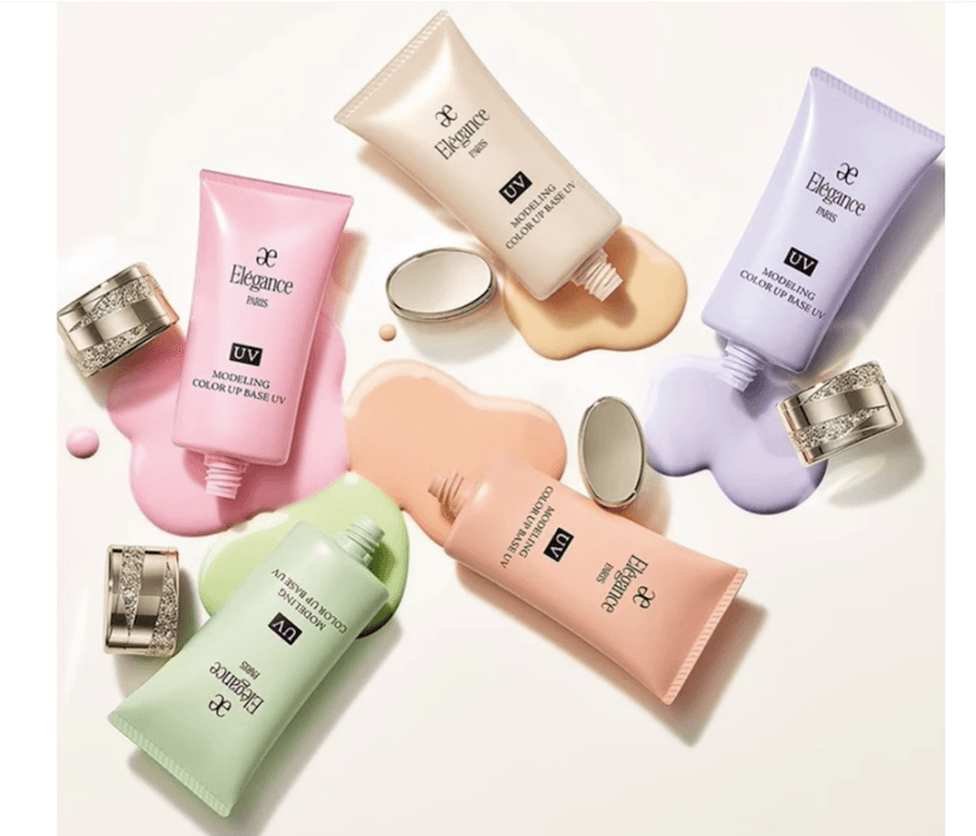 【日本直郵】新款 澳爾濱 ELEGANCE雅莉格絲 修正膚色妝前乳 UV防曬款潤色隔離霜 30g 紫色LV660