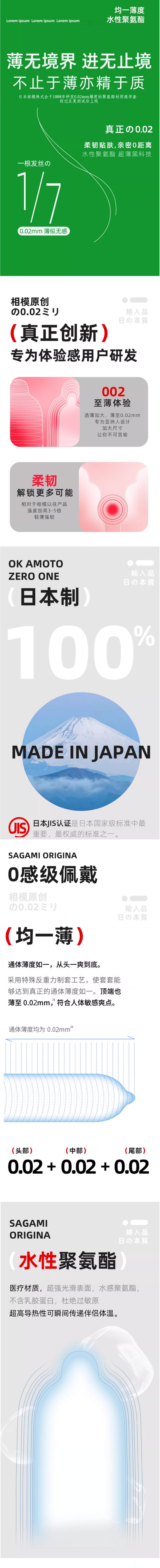【日本直邮】SAGAMI相模 002超薄安全套 2个入
