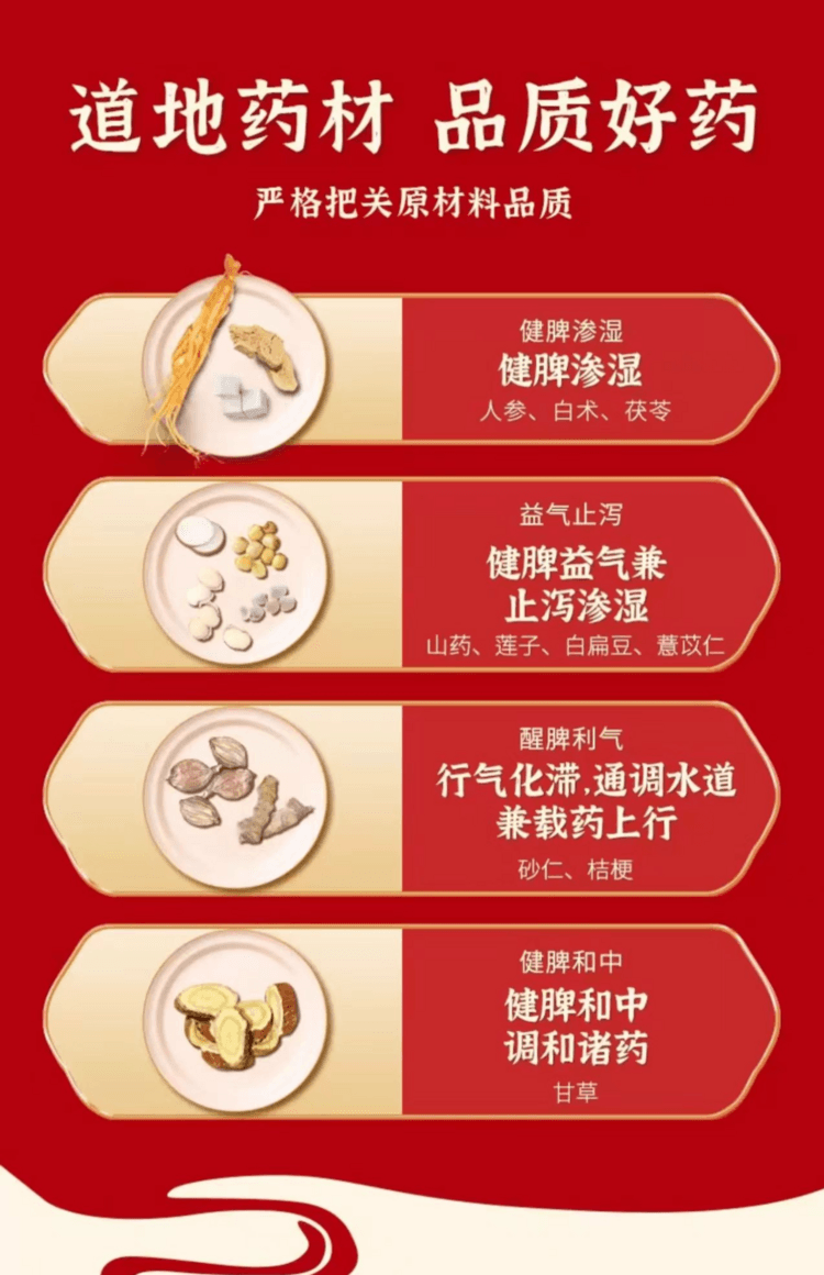 Shenling Baizhu Powder 10 Bags