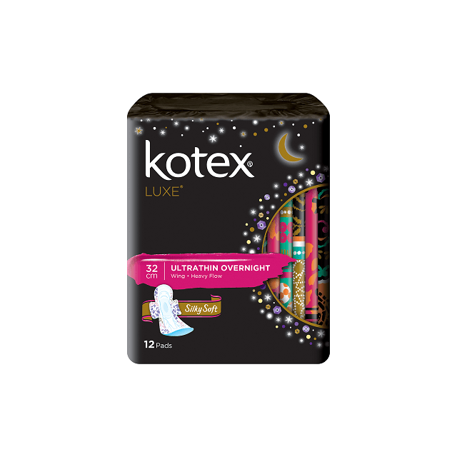 【马来西亚直邮】美国KOTEX高洁丝 超薄夜用有翼卫生巾 32cm 12件入