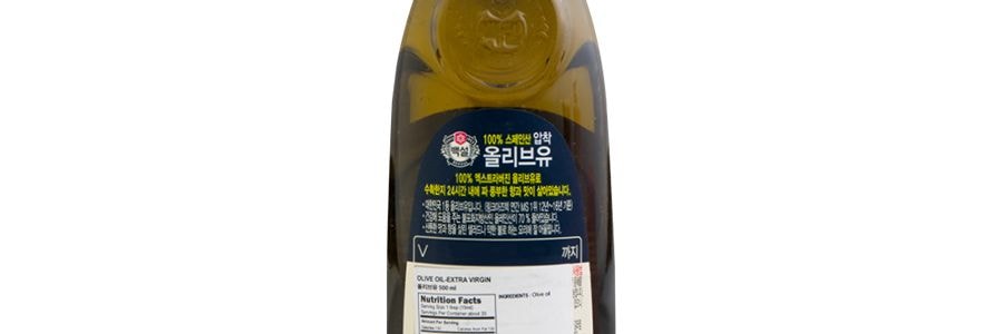 韓國CJ希傑 西班牙100%特級初榨橄欖油 500ml【炒菜煎炸沙拉食用油】