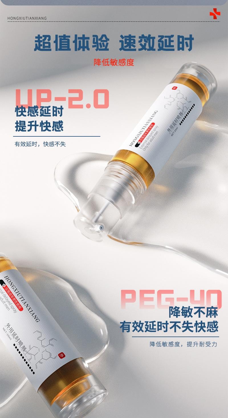 【中國直郵】 謎姬 紅袖添香10ml外用延時噴劑情趣成人用品夫妻用品房事