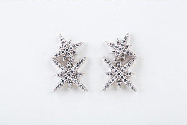 twinkle double star earrings