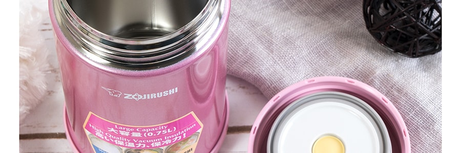 Zojirushi 25-oz. Shiny Pink Stainless Steel Food Jar