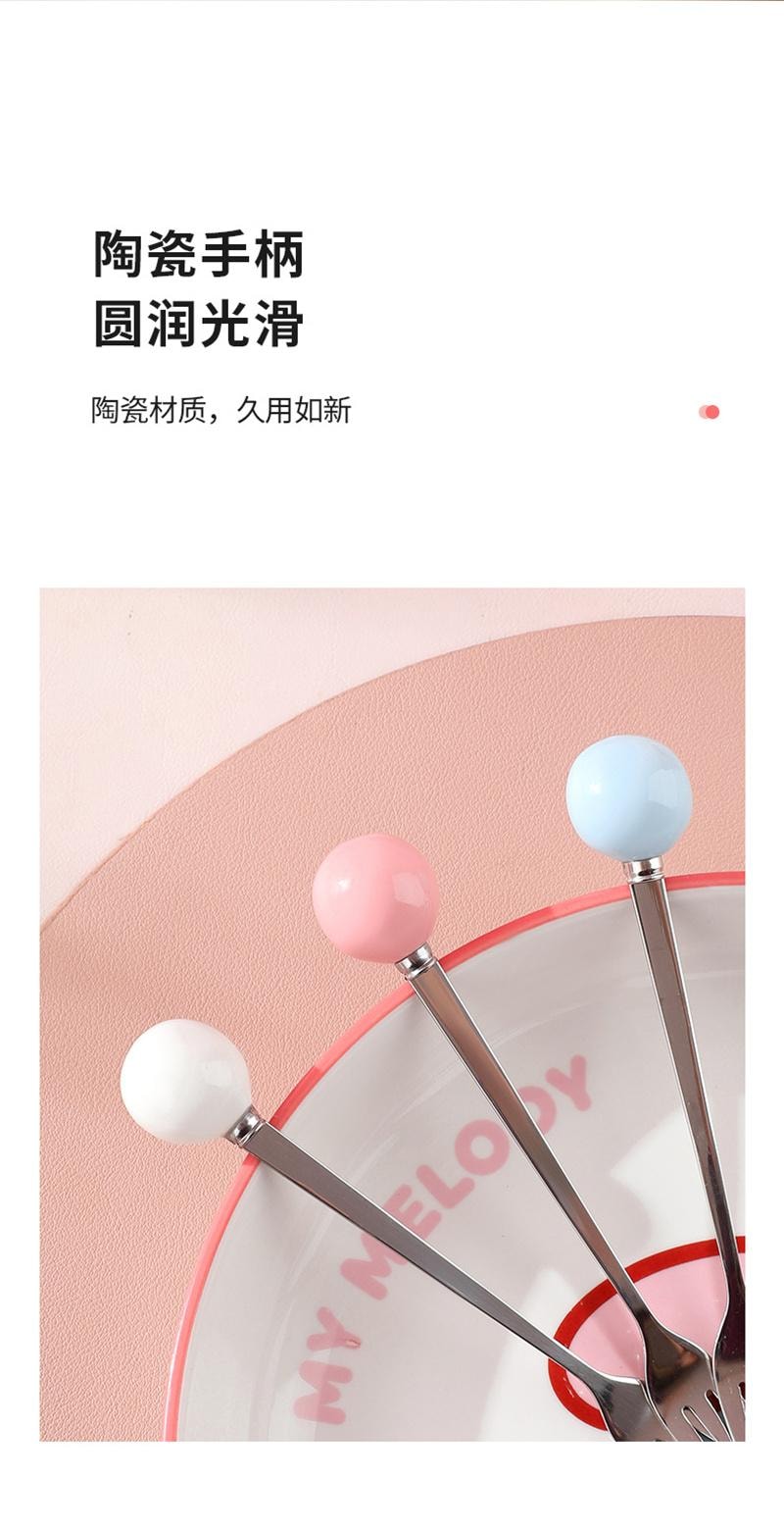 【中國直郵】 Marsica 三麗鷗水果叉套裝家用水果簽可愛陶瓷收納罐 美樂蒂 收納罐*5支裝