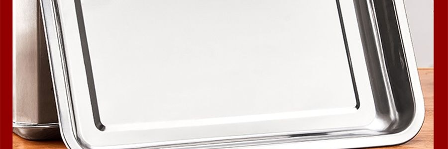 尚烤佳 烤魚爐烤肉爐 長方形不鏽鋼烤魚盤 37.5*28*12.5cm