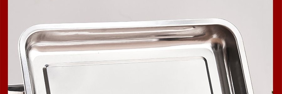 尚烤佳 烤魚爐烤肉爐 長方形不鏽鋼烤魚盤 37.5*28*12.5cm