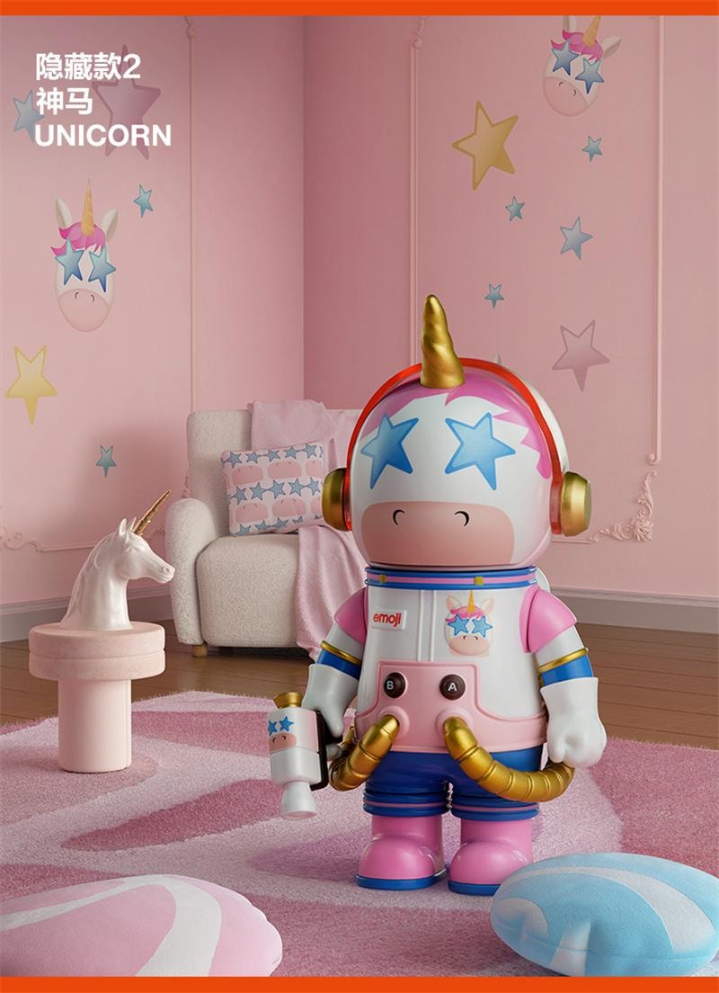 【中国直邮】 POP MART 泡泡玛特 MEGA SPACE MOLLY 100% × emoji™ 盲盒礼物 随机1个装