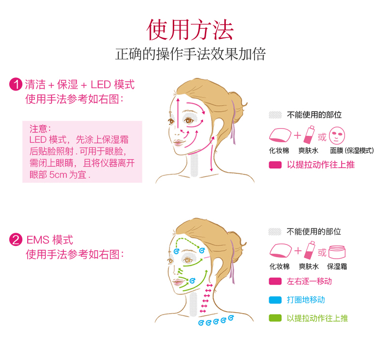 日本YAMAN雅萌 家用瘦脸部射频导入导出红光电子嫩肤美容仪10T 40周年限定版