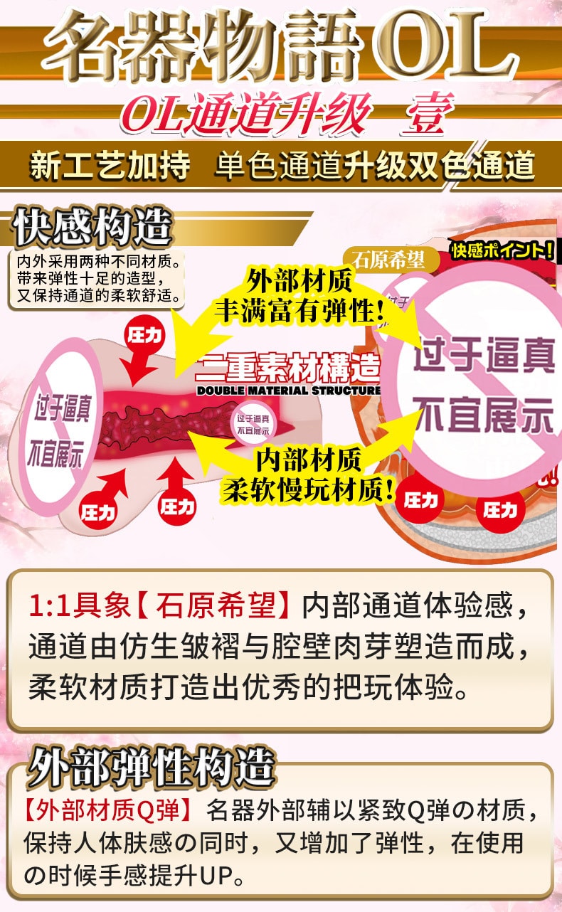 【中國直郵】NPG名器證明 003OL二代 石原希望款 名器物語飛機杯倒模名器