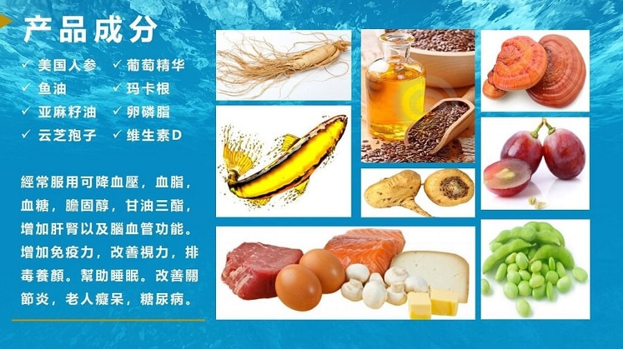 VITA VITA 人参灵芝玛卡鱼油 (200粒)