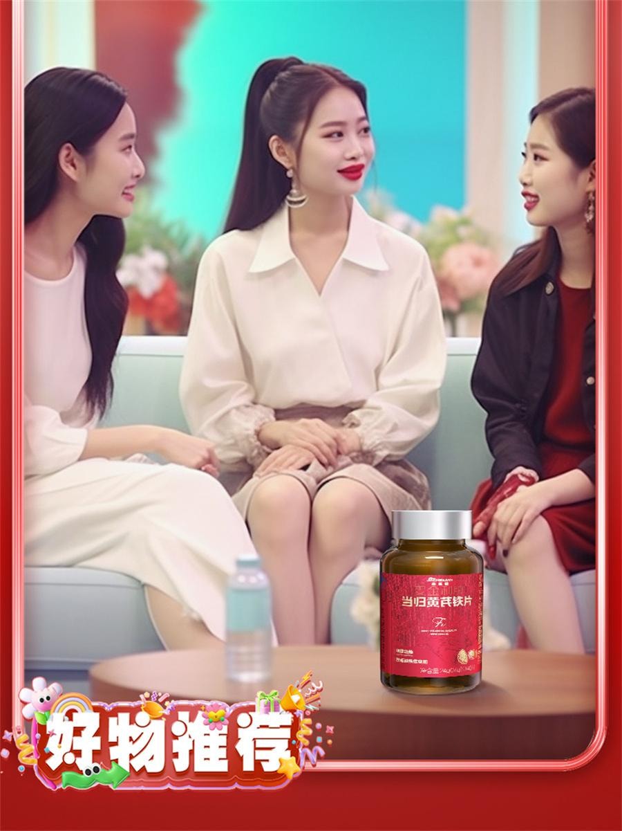 【中國直郵】 嘉臣健 當歸黃耆鐵片 養血雙補補血補氣女人貧血補鐵女性氣血不足成人鐵劑食品女生調理24g/瓶