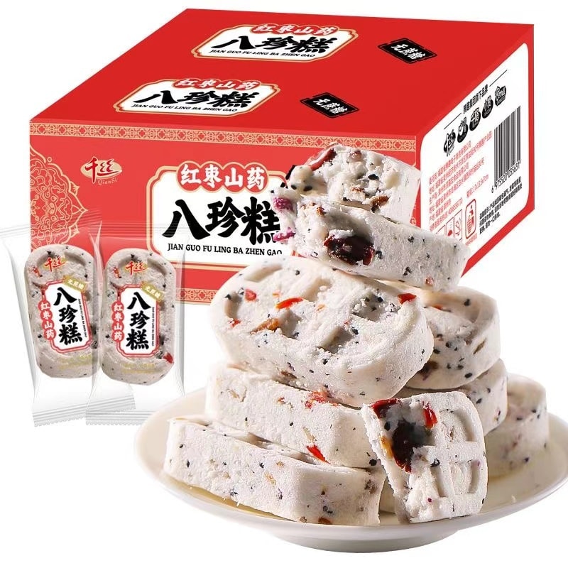 【中国直邮】其妙 红枣山药八珍糕 早餐坚果茯苓芡实薏米糕 代餐饱腹 250g/盒