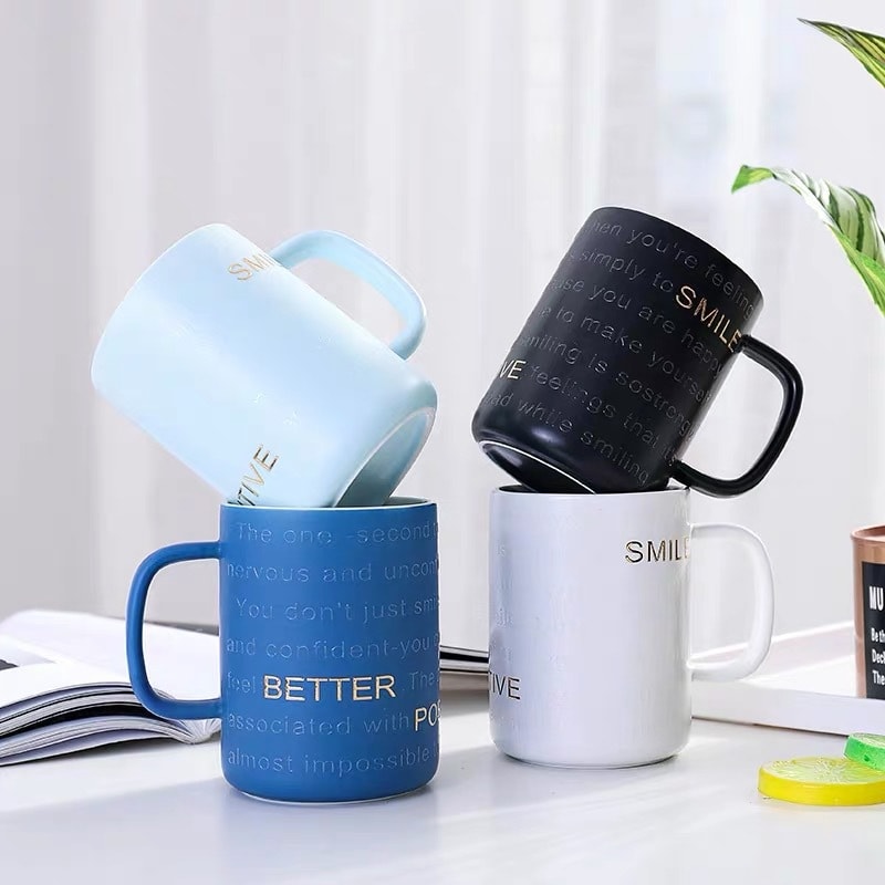 Smile Better Coffee Mug - Light Blue