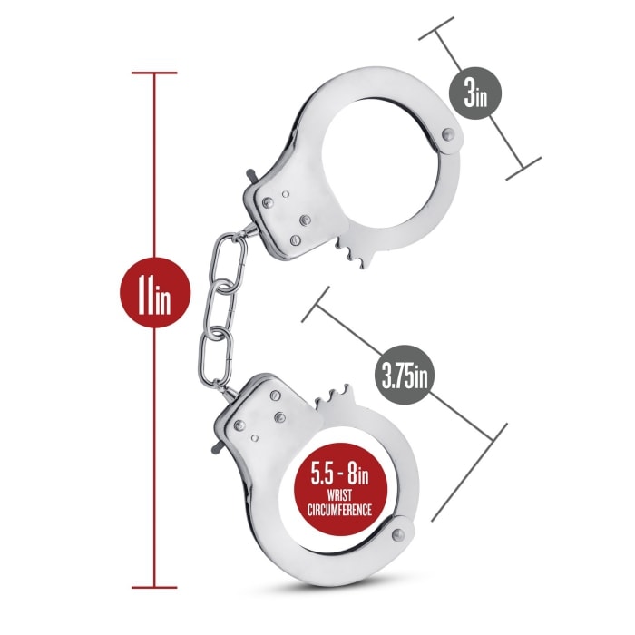 Temptasia Cuffs Adjustable Stainless Steel Hand Cuffs With Keys