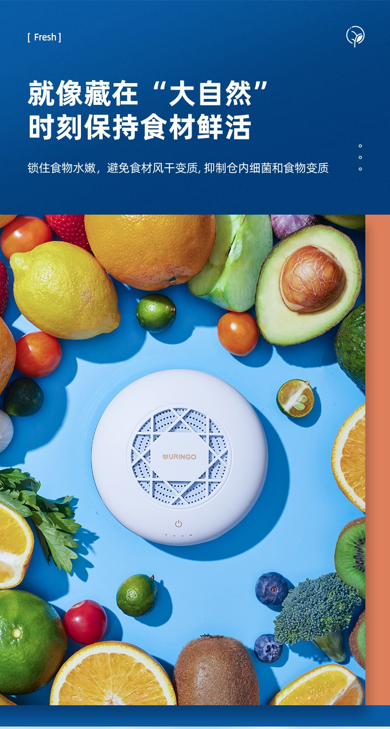 【中國直郵】七彩叮噹空氣清淨機臭氧除菌除臭除異味 薄荷綠