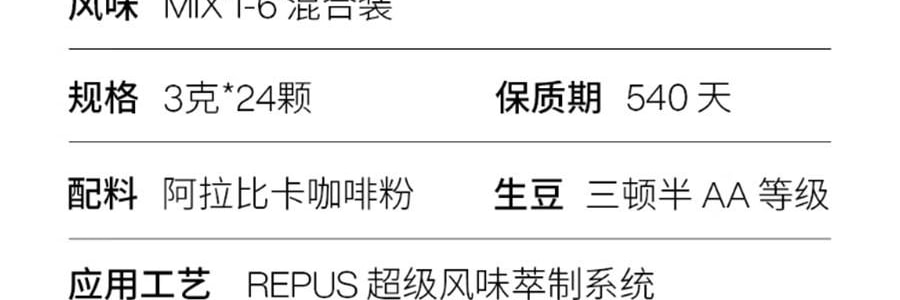 【超值装$27.99/盒】三顿半 1-6号超即溶精品咖啡 冷萃冷泡拿铁 纯黑咖啡 24颗装*2盒【2盒装】【咖啡爱好者必入】