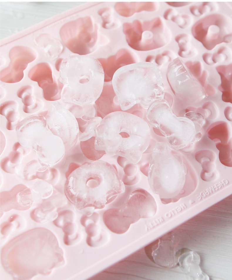 【中國直郵】學廚 HELLO KITTY矽膠模具 巧克力 布丁 果凍冰格模具 兒童輔食模具 1個*|預計到達時間3-4週