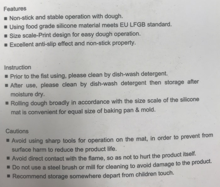 SANNENG Bakeware Silicon Pad 62x42cm
