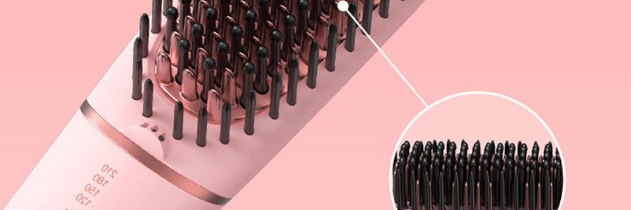 TSUYAGLA崔娅 负离子直发梳 不伤发家用拉卷直两用电梳子 神器卷发梳卷发棒 QS118 粉色第二代 宽电压