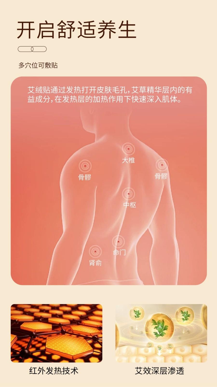 北京同仁堂热敷艾绒贴5大贴【独立包装 新一代艾灸贴】 艾草发热贴磁吸热敷暖宫贴暖颈暖膝暖腰【全身都能贴】驱寒祛湿活血化瘀