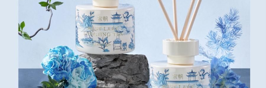 宋朝 西湖十景无火香薰 青花瓷器香氛 天然大豆蜡 芬芳疗愈 西湖龙井 120ml