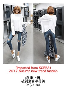KOREA Deep V-Neck Slit Sleeve Knit Top #Sky Blue One Size(Free) [Free Shipping]