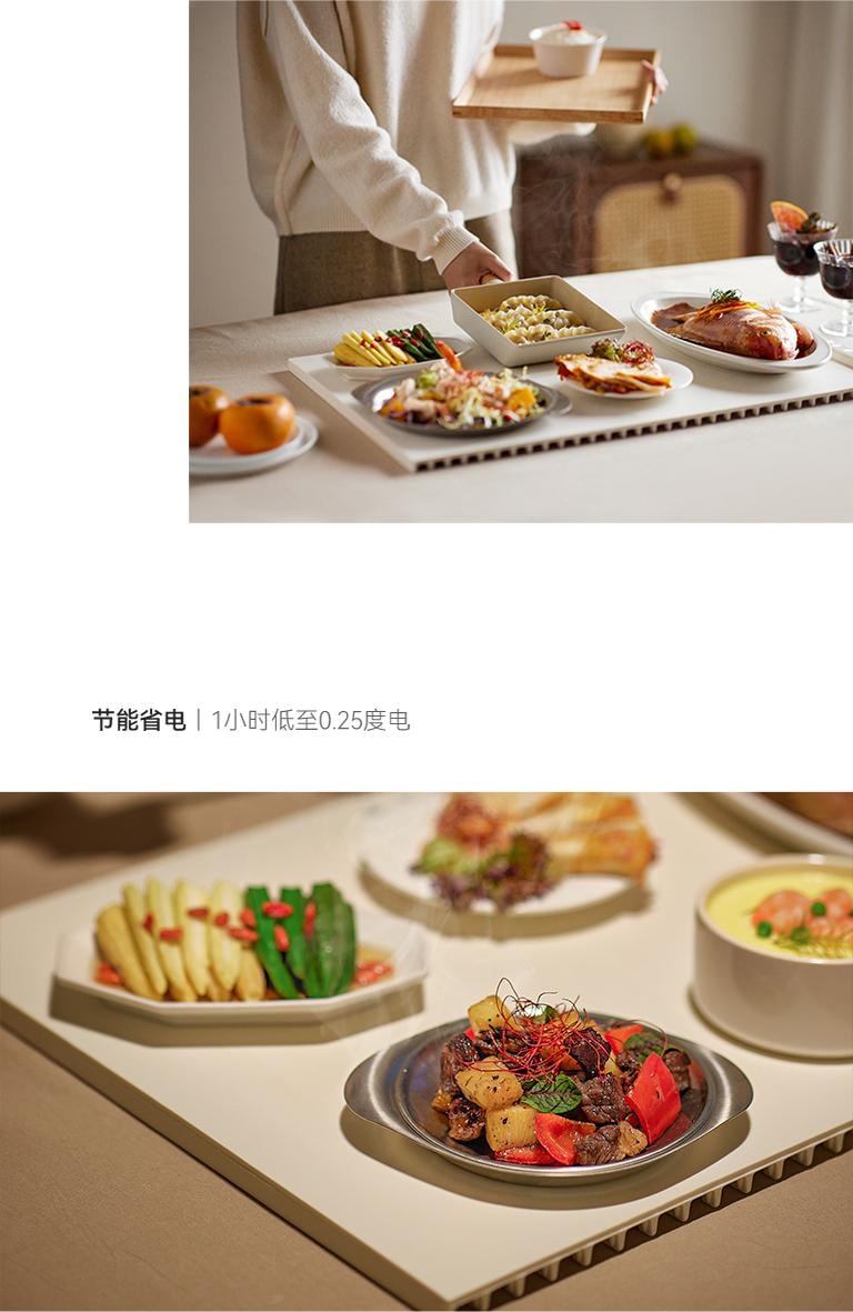 OLAYKS 暖菜板折叠家用硅胶保温板多功能热菜保温桌垫加热神器适用于厨房餐桌