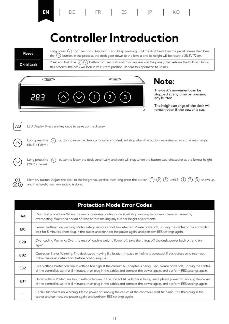 【美國直郵】 美國 hiorin 48 吋站立式桌子 1個 防爆鋼玻桌面 電動升降 閃電級組裝