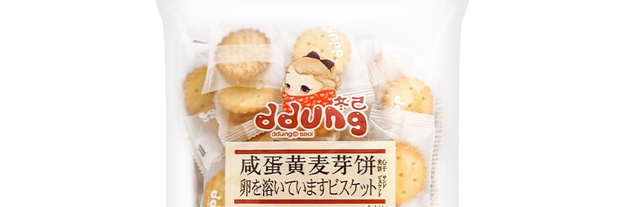 冬己 鹹蛋黃麥芽餅 夾心小圓餅乾 258g