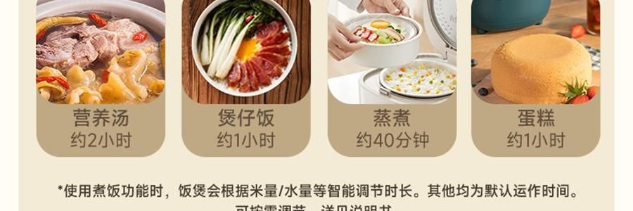 【亚米独家】BEAR小熊 铁釜电饭煲3L  防溢易清洁 微压烹饪 0 氟健康不粘煮饭锅 RC-5L30A19