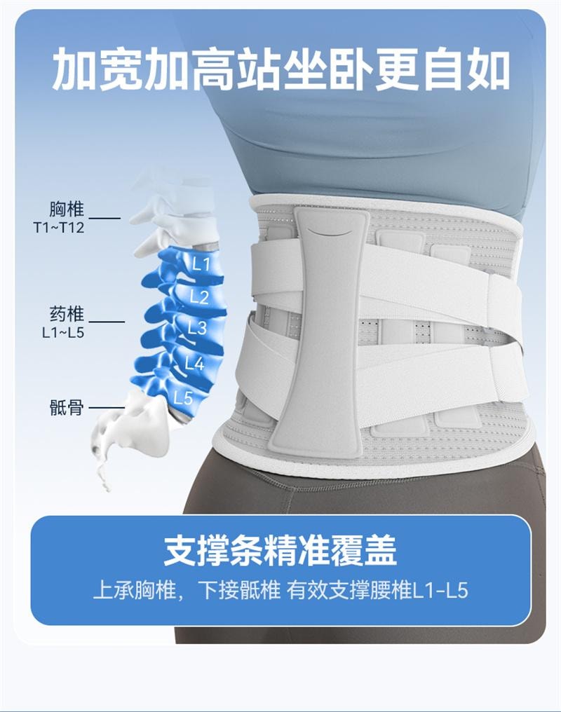 【中国直邮】 英国 oes 护腰带腰椎腰间盘男女士专用久坐久站束腰神器 全新换代-灰 均码 1个装