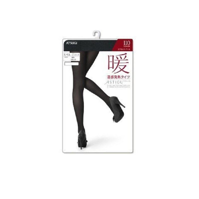 日本 ATSUGI 厚木 110D 暖 溫暖發熱女士連褲絲襪保暖打底褲襪女 - 黑色 L-LL 身高155-170cm 1pc