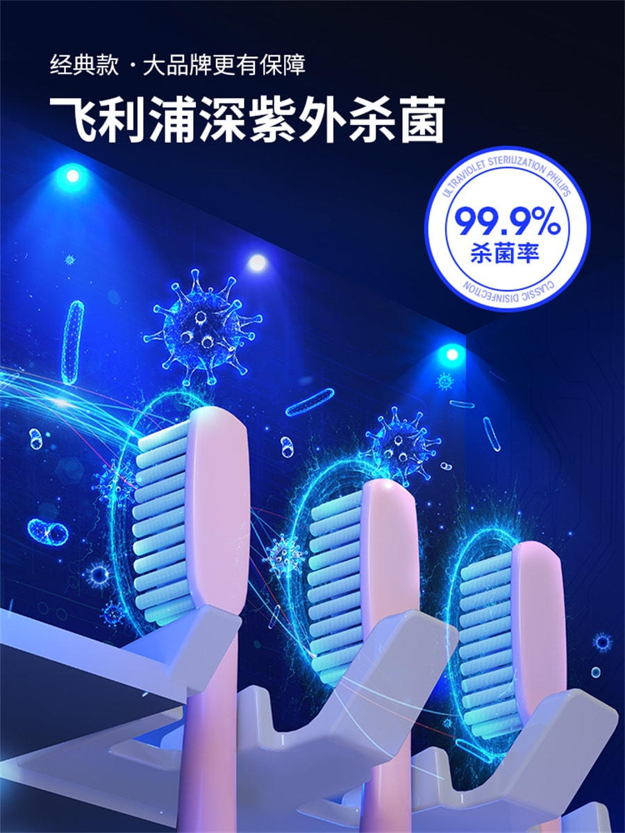 【中国直邮】 Puretta多功能牙刷消菌器 白色款