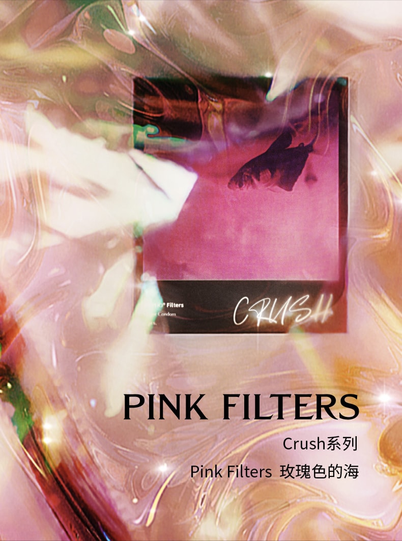 薩福 SAPPHOFROMLESBOS CRUSH系列玫瑰色的海(粉紅色) 玻尿酸潤滑成人情趣用品les女用指套 1盒裝(6隻)