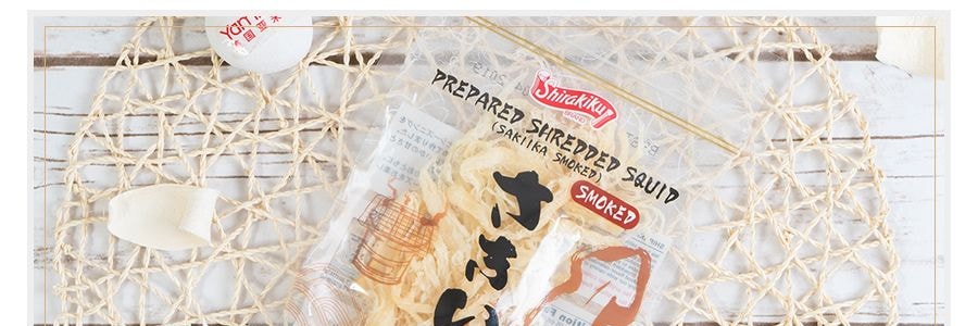 日本SHIRAKIKU讚岐屋 魷魚絲 煙燻味 56.7g【低脂高蛋白健康點心】
