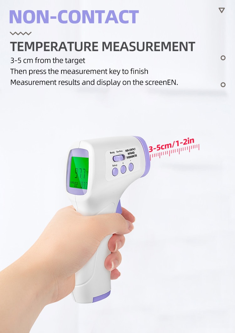 KRK非接觸式電子體溫表溫度計測量人體溫槍高精準額頭醫療家用紅外線額溫槍