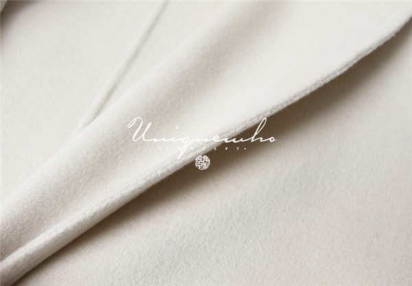 White Australian Wool Double-sided Woolen Coat for Women L