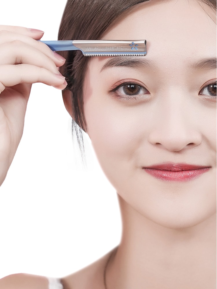  Japan Puiyin eyebrow shaping knife shaving eyebrow shaving razor shaving knife razor red 5 pack