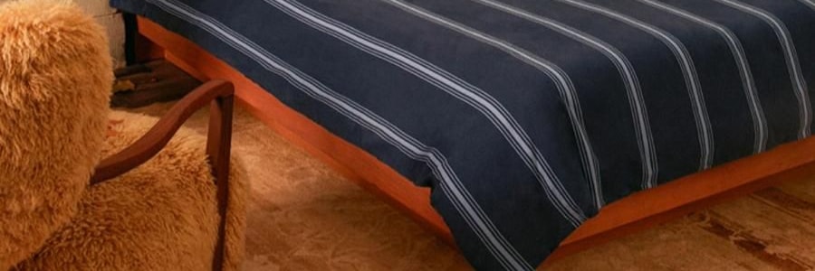 THEBEAST野兽派 都市野兽 黑豹全棉磨毛色织床品四件五尺230*200cm 床笠款, Full size, 米色条纹