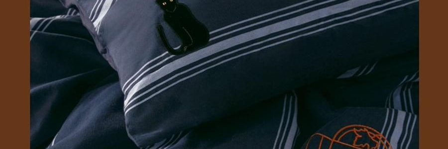 THEBEAST野兽派 都市野兽 黑豹全棉磨毛色织床品四件五尺230*200cm 床笠款, Full size, 米色条纹