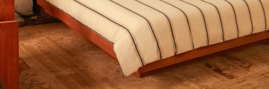 THEBEAST野兽派 都市野兽 黑豹全棉磨毛色织床品四件五尺230*200cm 床笠款, Full size, 米色条纹