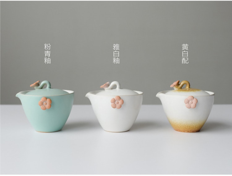 Travel tea set portable bag fast passenger cup a pot two cups outdoor Japanese mini simple cup White
