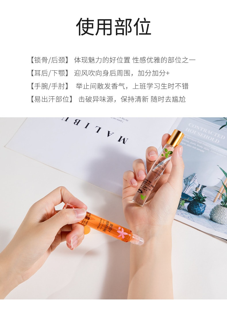 【中国直邮】梦希蓝  去狐臭滚珠香水止汗露走珠 持久留香 香体露(黑鸭鸭香12g)