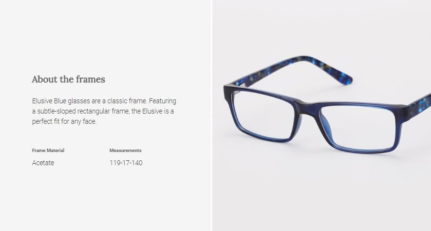 Digital Protection Eyeglasses: Elusive - Blue (DL75015 C5) - Lens Included