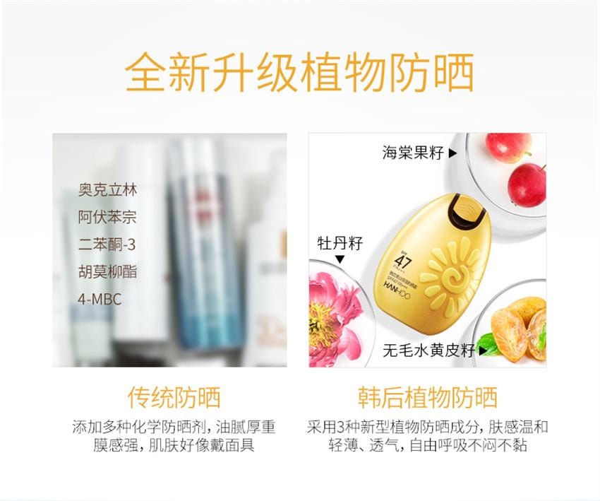 【中国直邮】 韩后 美白保湿防晒露 面部防晒霜 全身美白隔离遮瑕清爽不油腻女男士正品 50g/瓶