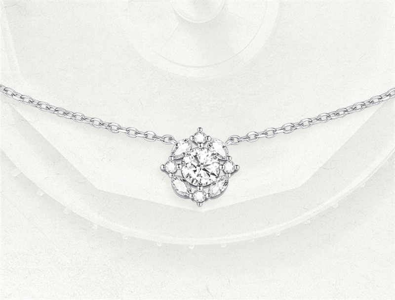 【中國直郵】 範琦 【許願池系列】許願池項鍊女銀高級感禮物送女友 方糖款 1條