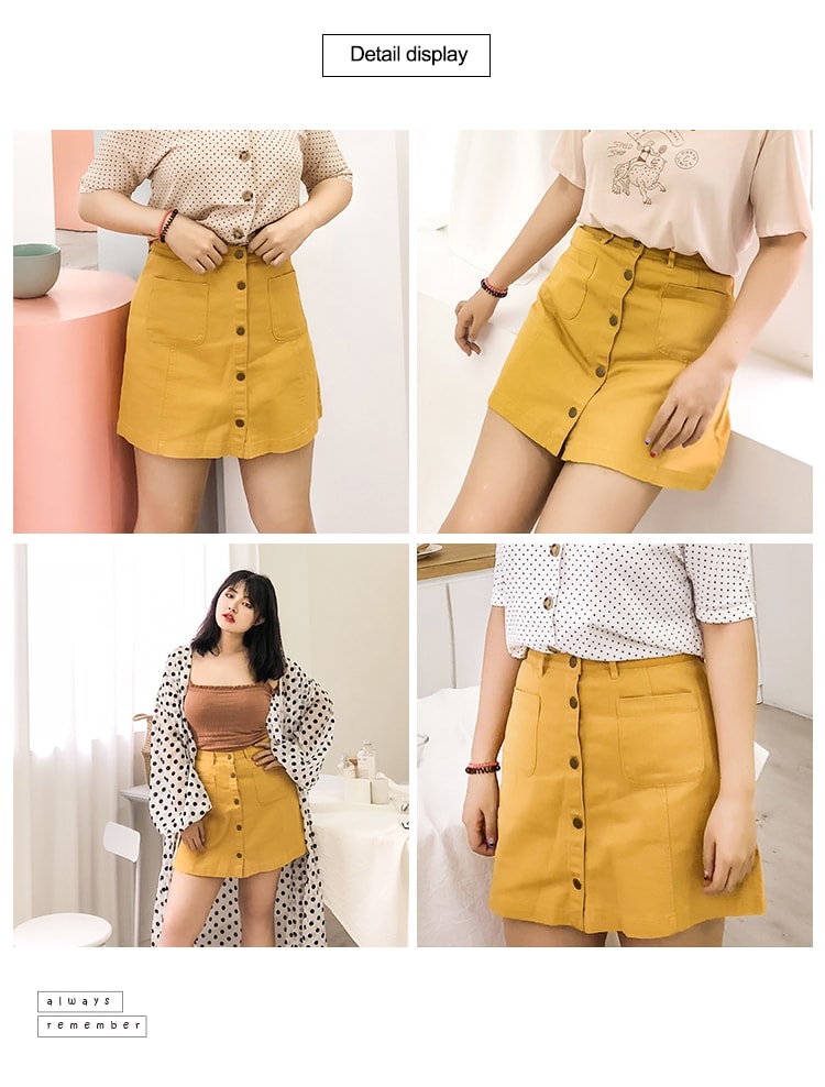 STUDIO dress size yellow super cute slim loose comfortable skirt size L